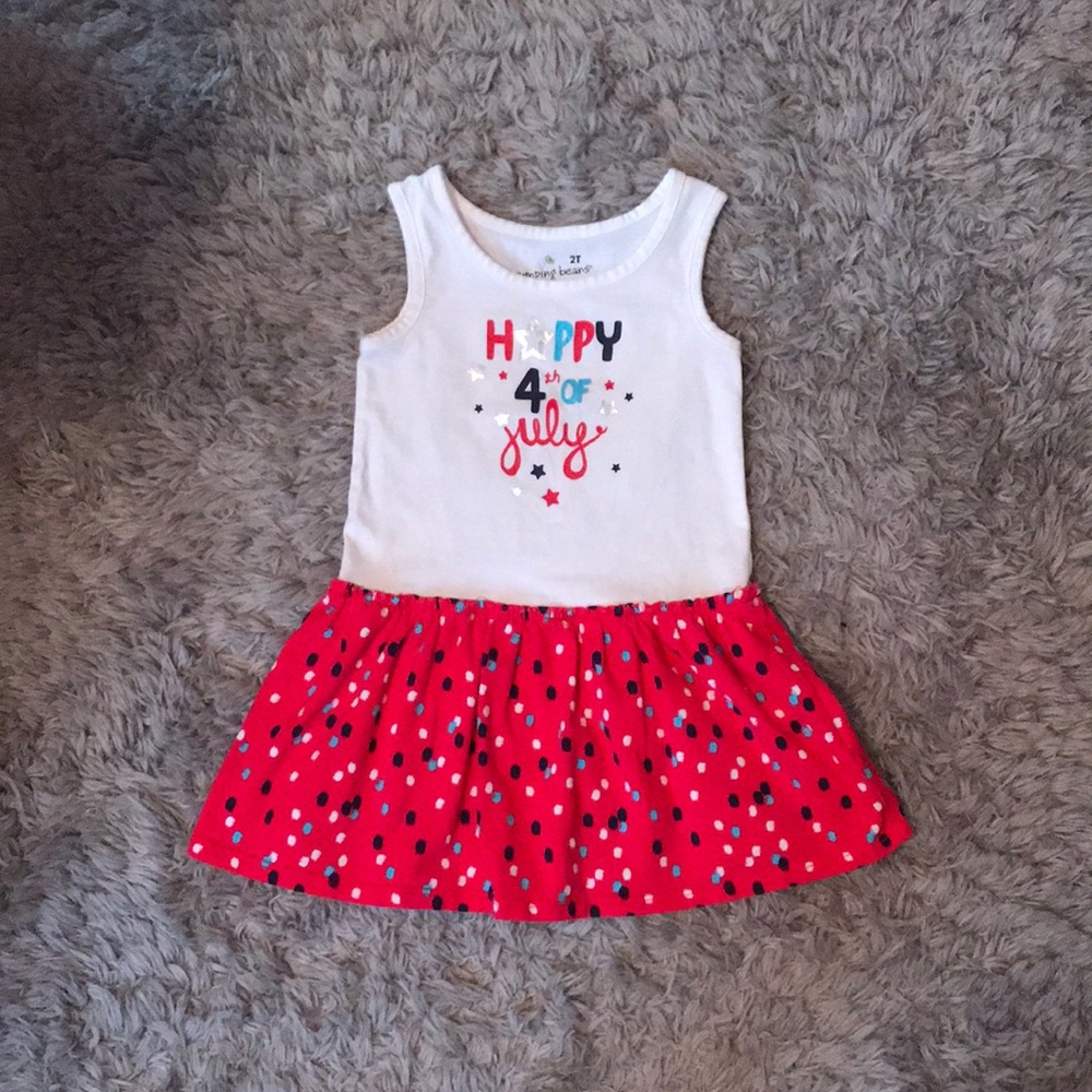 Jumping bean toddler 4th July Dress